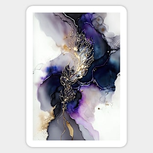 Lilac Dreamscape - Abstract Alcohol Ink Resin Art Sticker